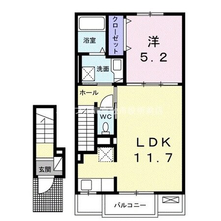 ハピネスⅡ　Ｂの物件間取画像